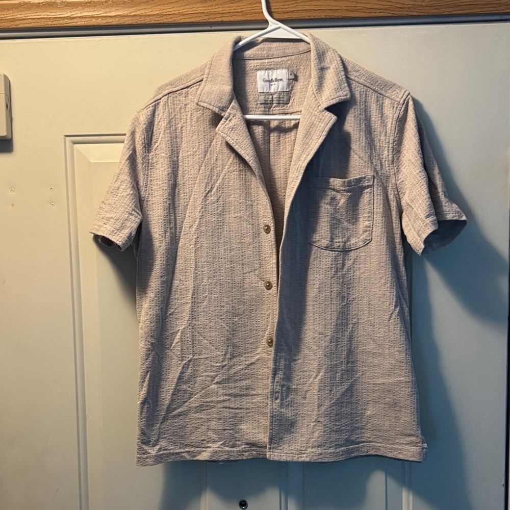 Men's Goodiellow &co Beige Short Sleeve Shirt